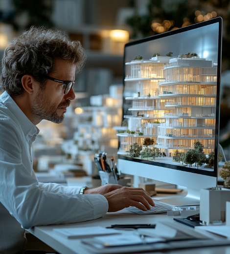 Dedicated outsourced BIM professional working in a coordinated model